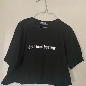 Black crop top